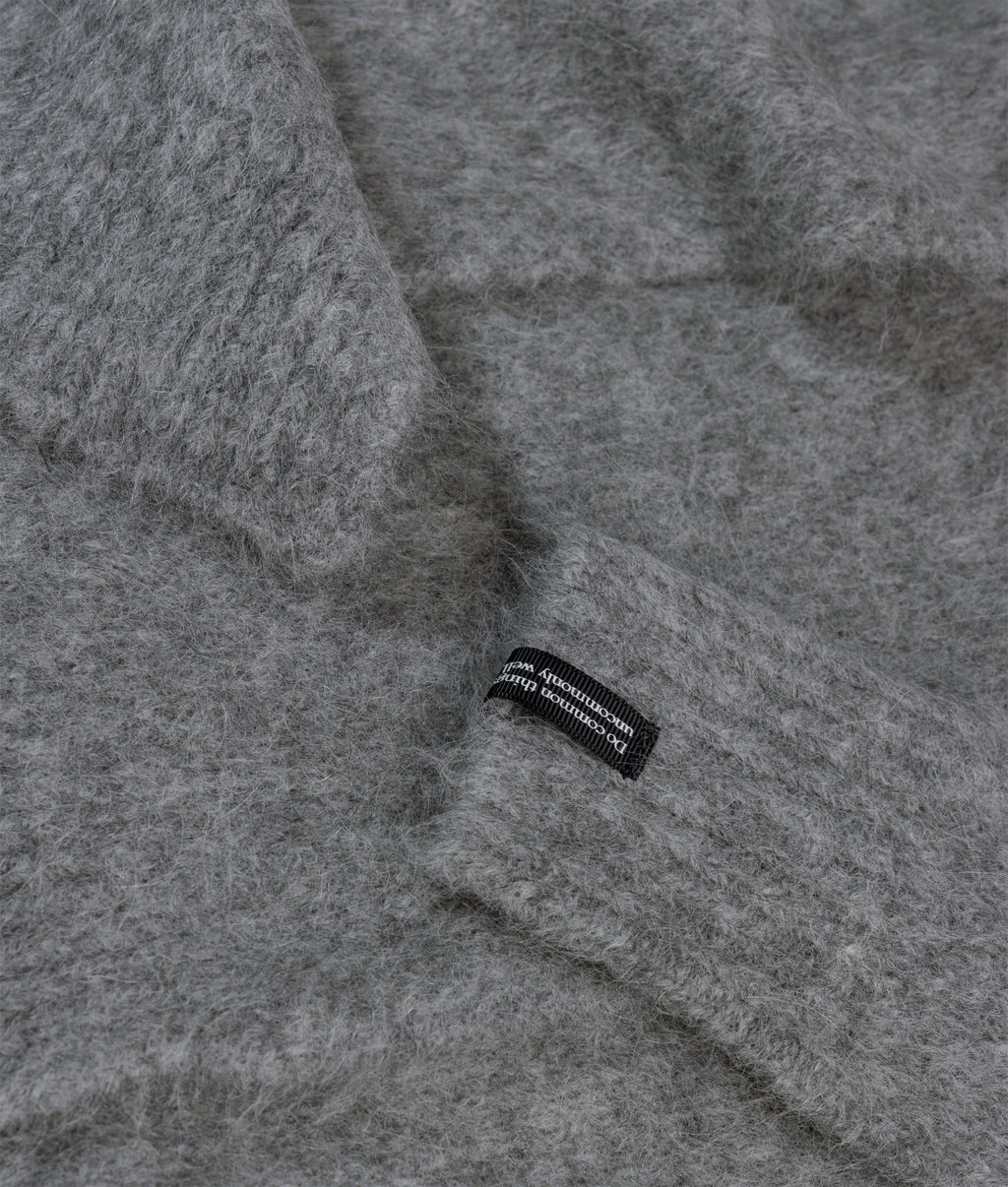 wrap-over scarf sweater | grey melee