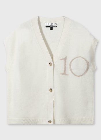 knit gilet | ecru