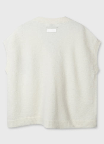knit gilet | ecru
