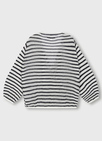 dance knit sweater stripes | ecru/black