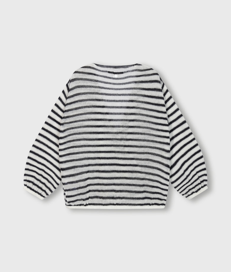 dance knit sweater stripes | ecru/black