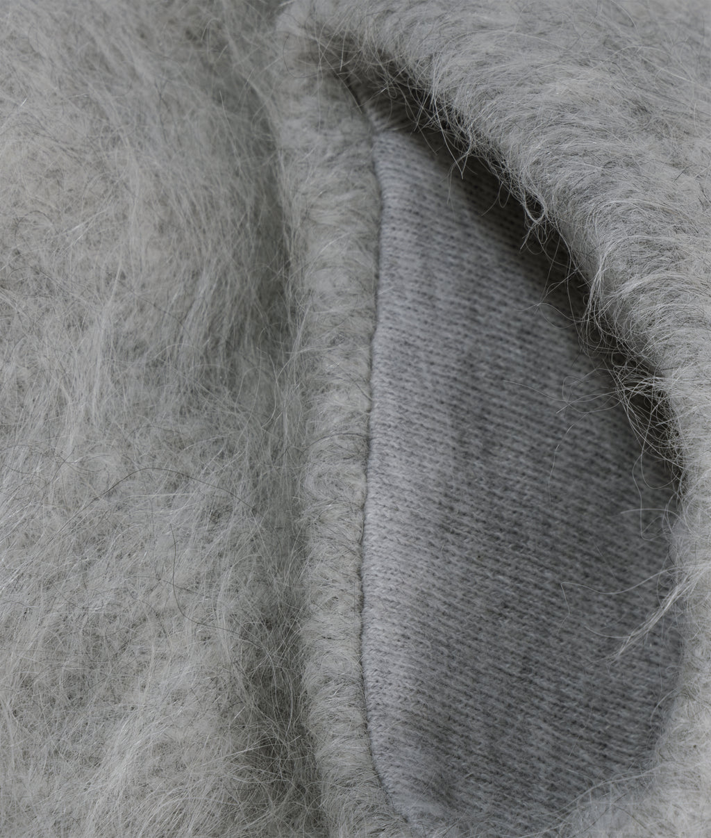 hairy knit sweater | light grey melee