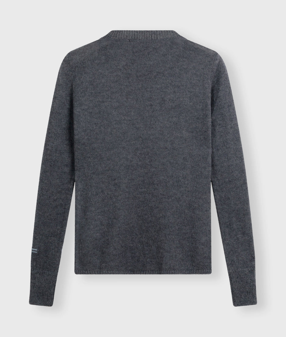 tee thin knit | grey raven