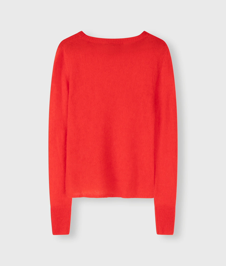 tee thin knit | coral red