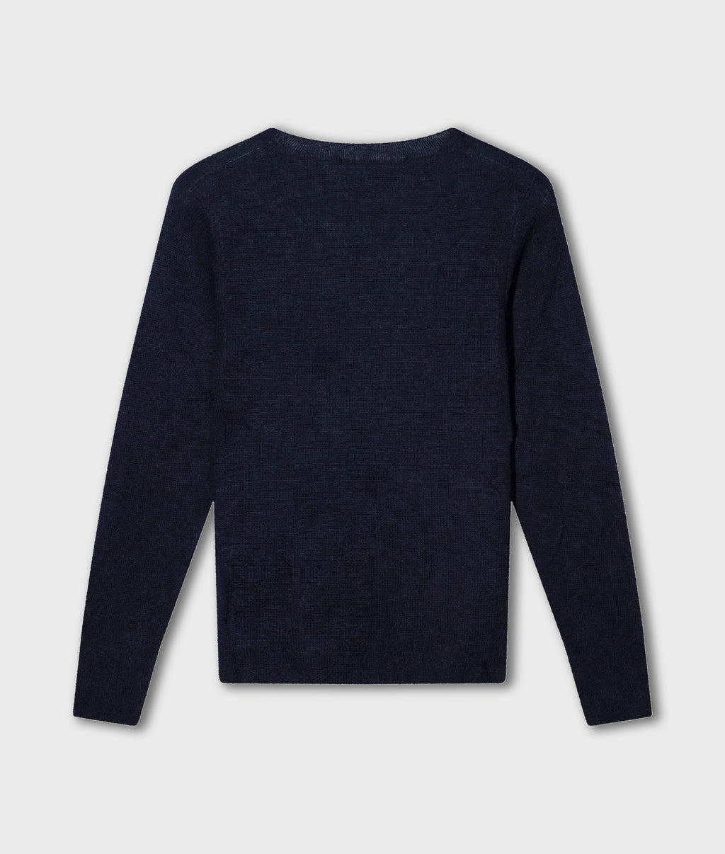slim thin knit sweater | night sky