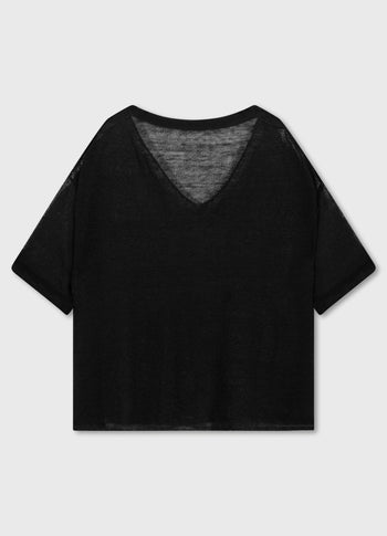 sheer sweater knit | black