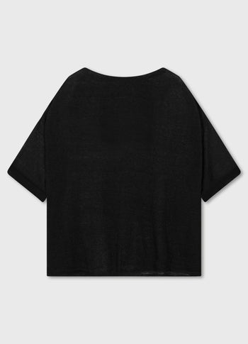 sheer sweater knit | black