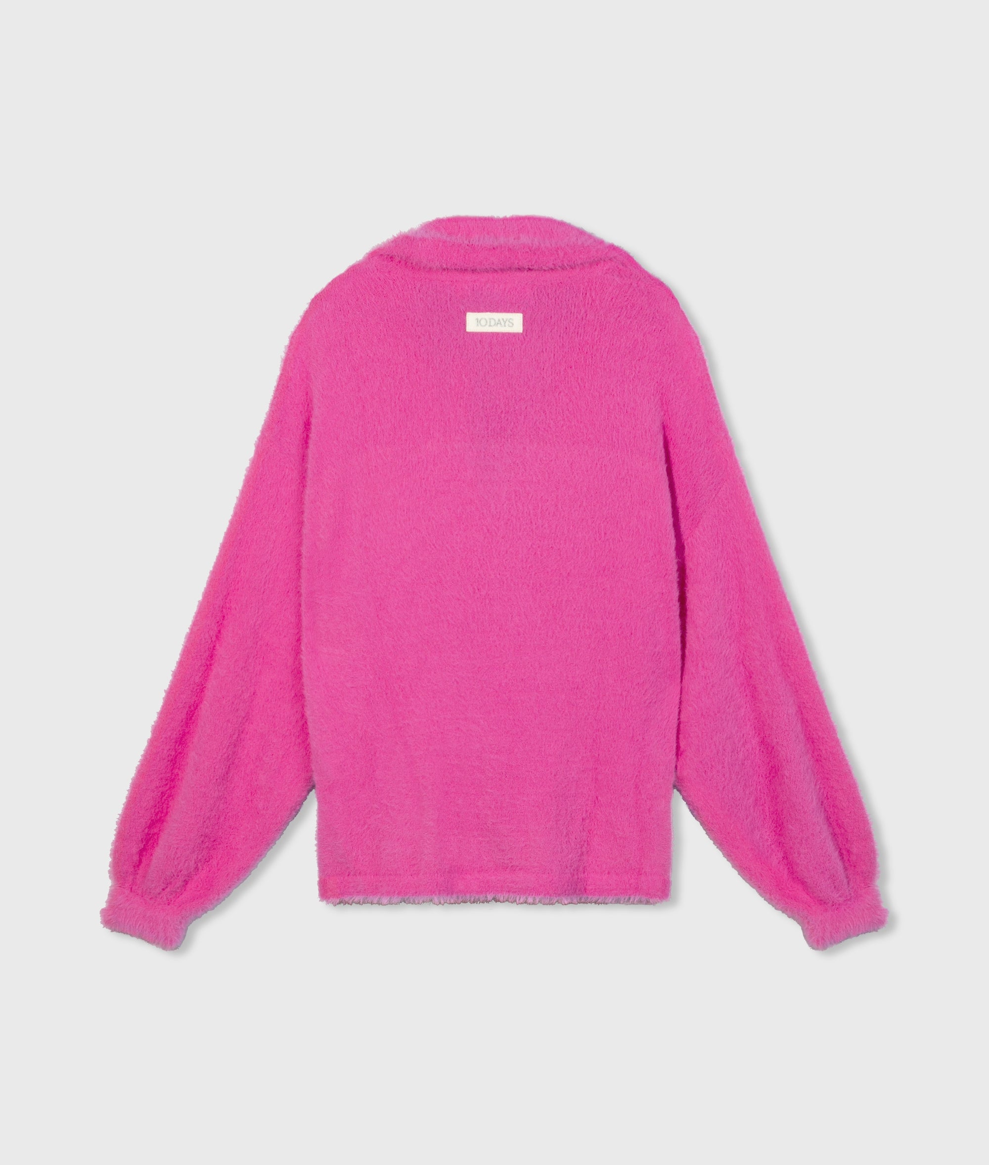 polo sweater hairy knit | bright pink | 10DAYS | Official