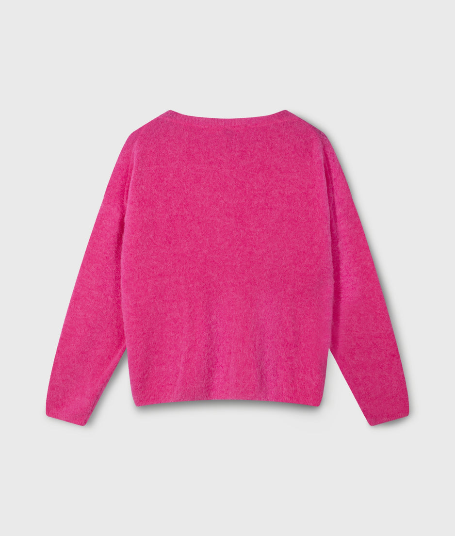 sweater soft knit | bright pink