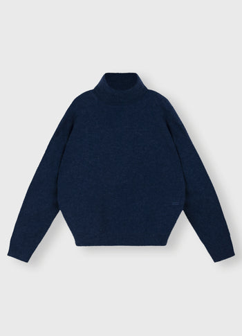 turtleneck sweater knit | electric blue
