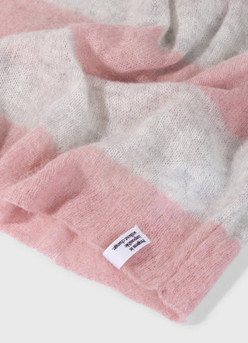 thin knit tee | dark raspberry/white grey melee