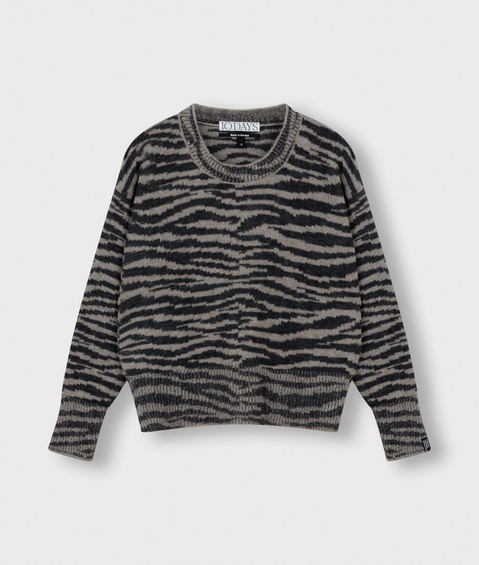 sweater knit zebra | warm taupe