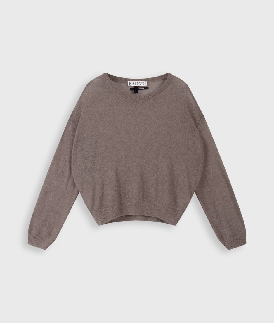 thin knit sweater | moonrock