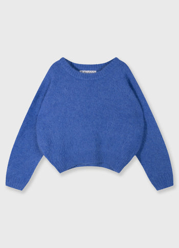 hairy knit sweater | ultramarine