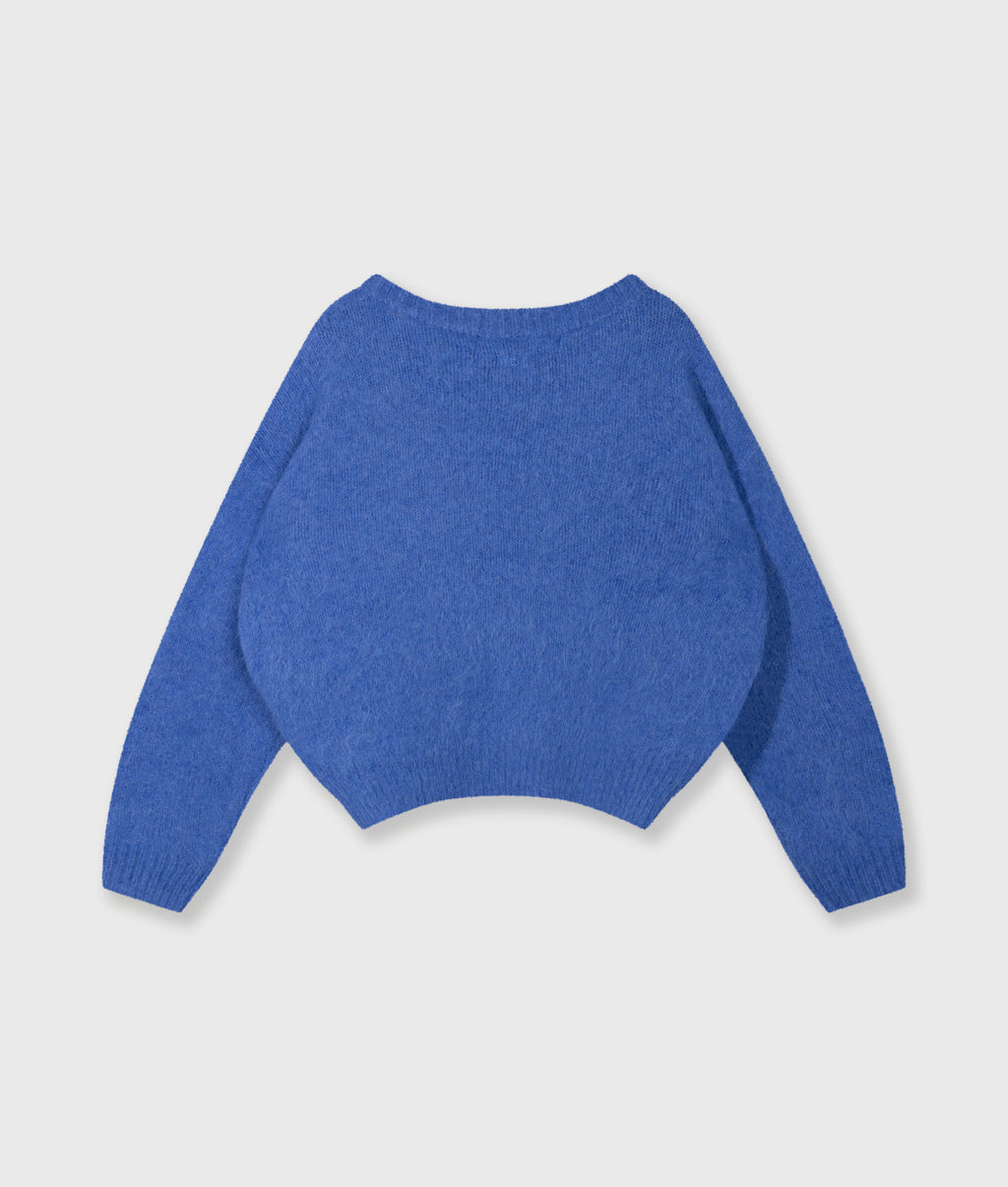 hairy knit sweater | ultramarine