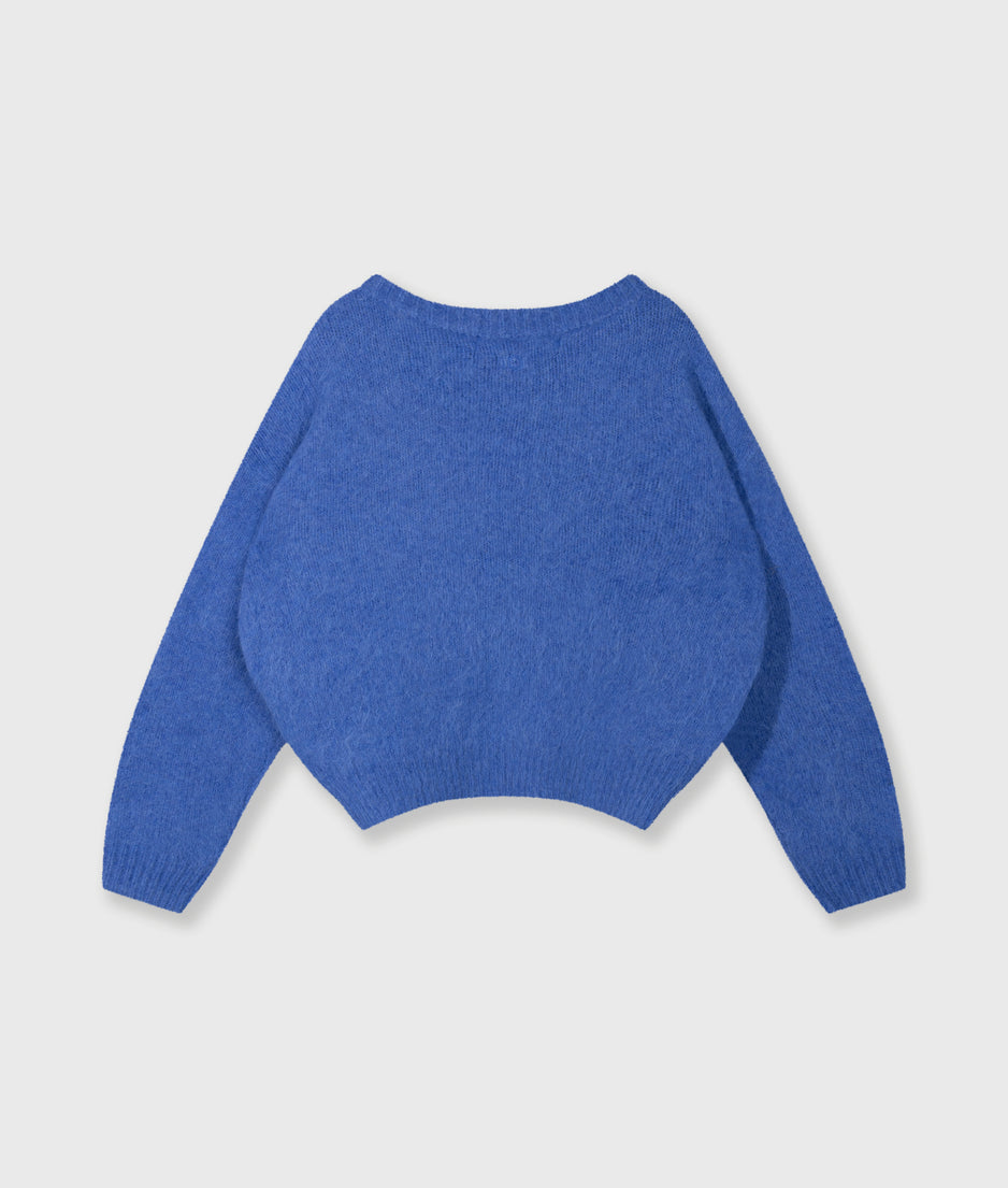 hairy knit sweater | ultramarine