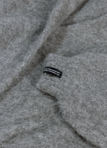 hooded knit sweater | grey melee