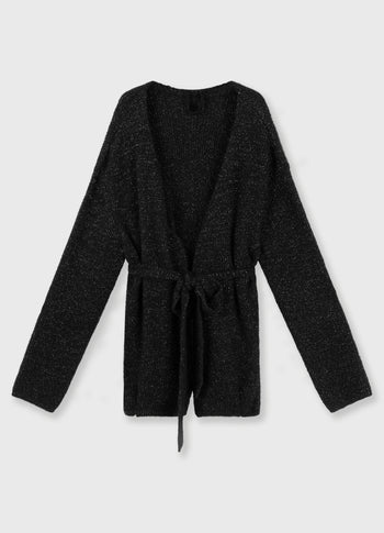 short cardigan sparkle | black
