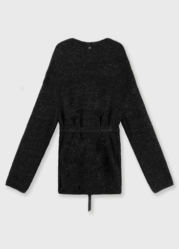 short cardigan sparkle | black