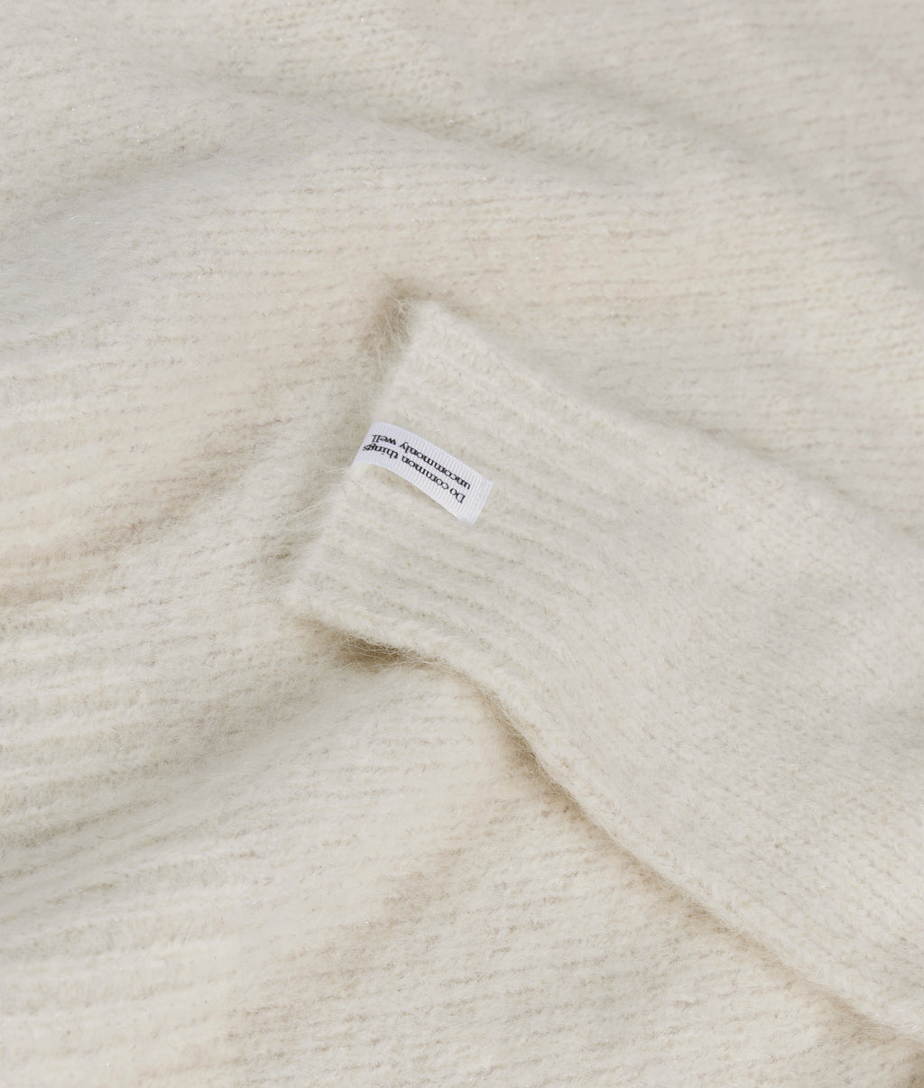 hairy knit sweater lurex | ecru