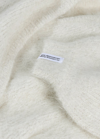 hooded knit sweater lurex | ecru