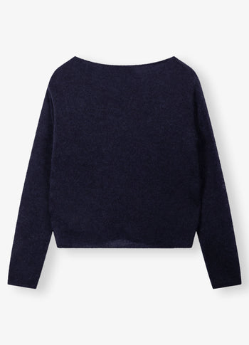 thin knit sweater | night sky