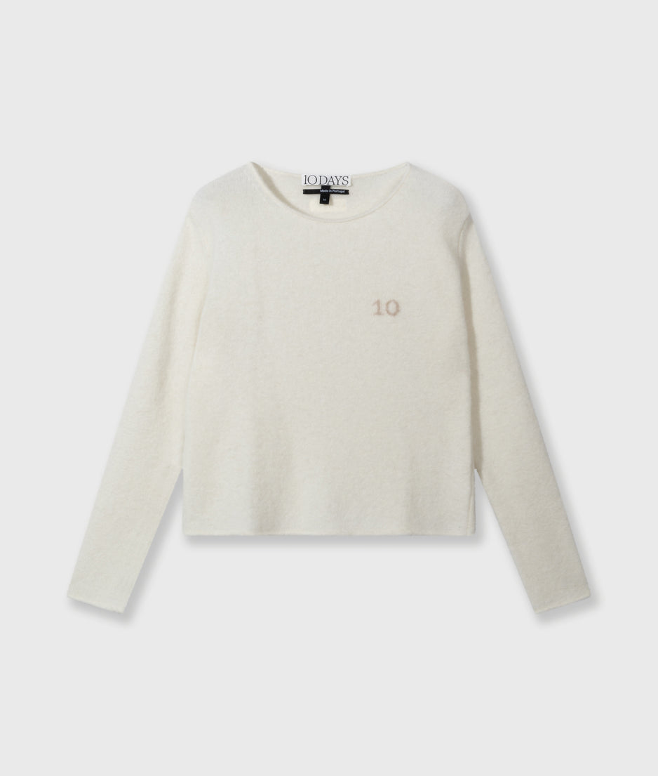 knit sweater | ecru