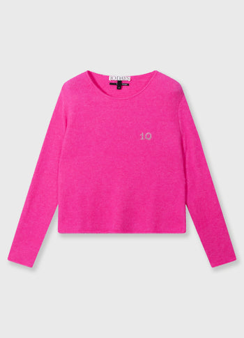 knit sweater | neon pink