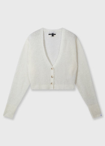 knit cardigan | ecru