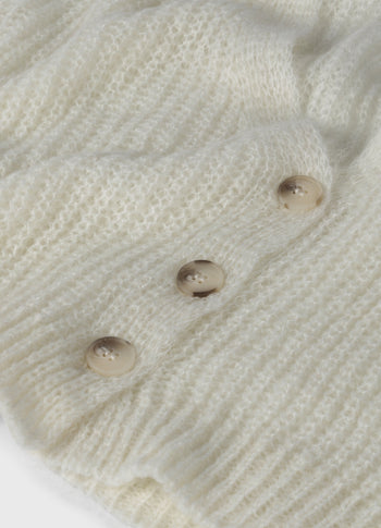 knit cardigan | ecru