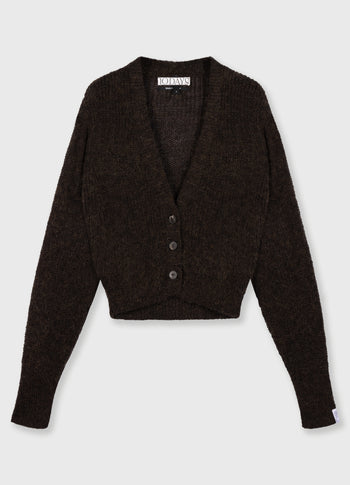 knit cardigan | chocolate