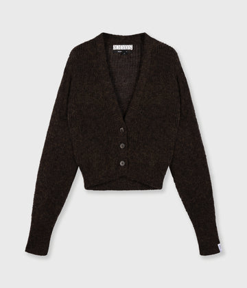 knit cardigan | chocolate