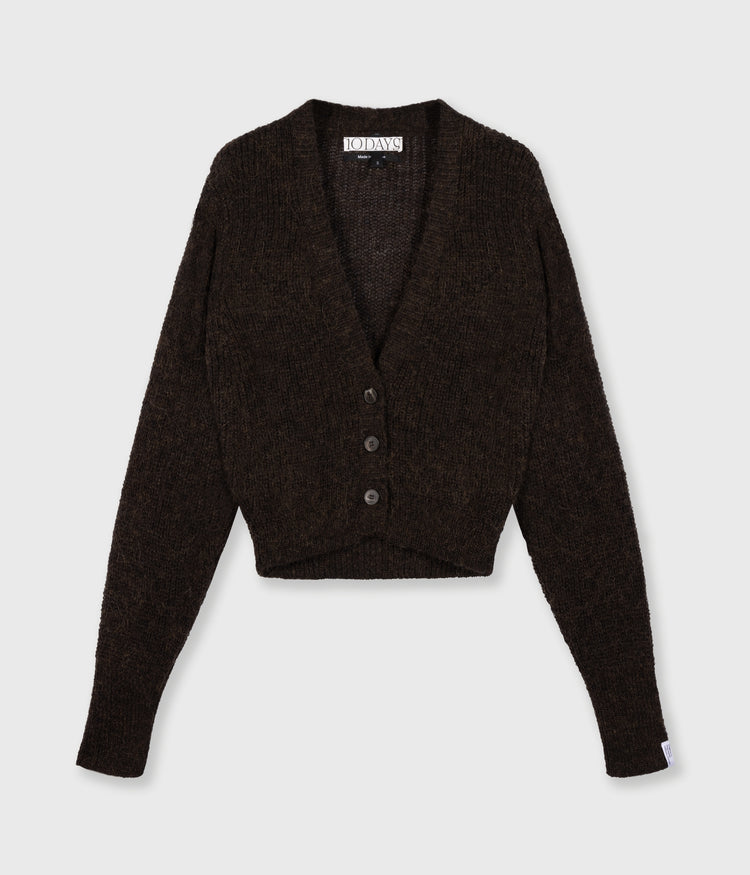 knit cardigan | chocolate