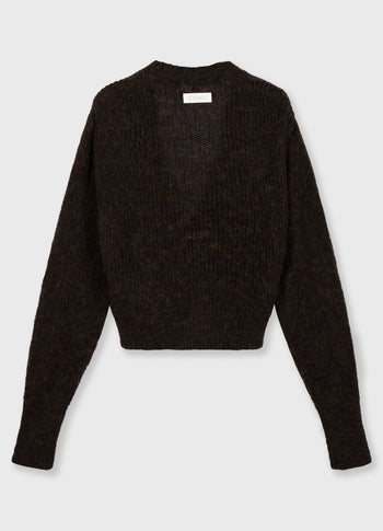 knit cardigan | chocolate