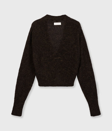 knit cardigan | chocolate