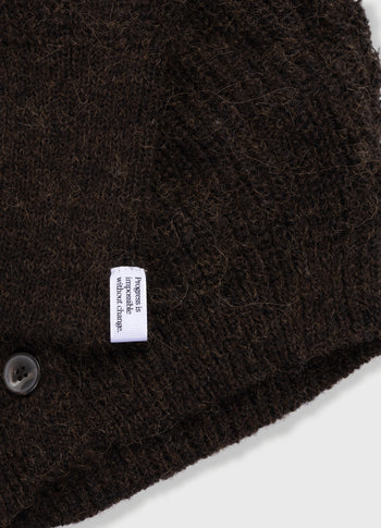 knit cardigan | chocolate