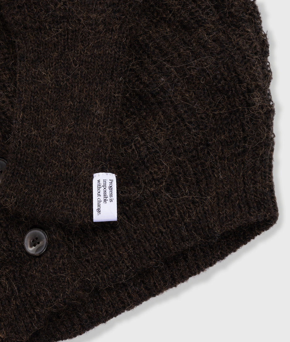 knit cardigan | chocolate