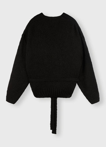 short cardigan alpaca | black