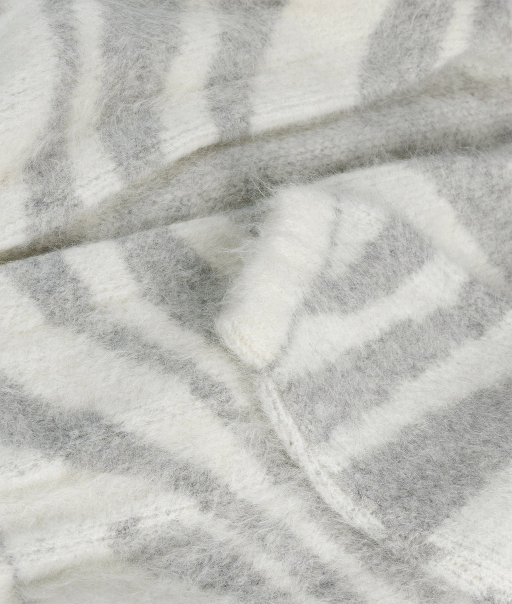 knit cardigan zebra | ecru
