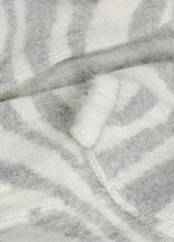 knit cardigan zebra | ecru