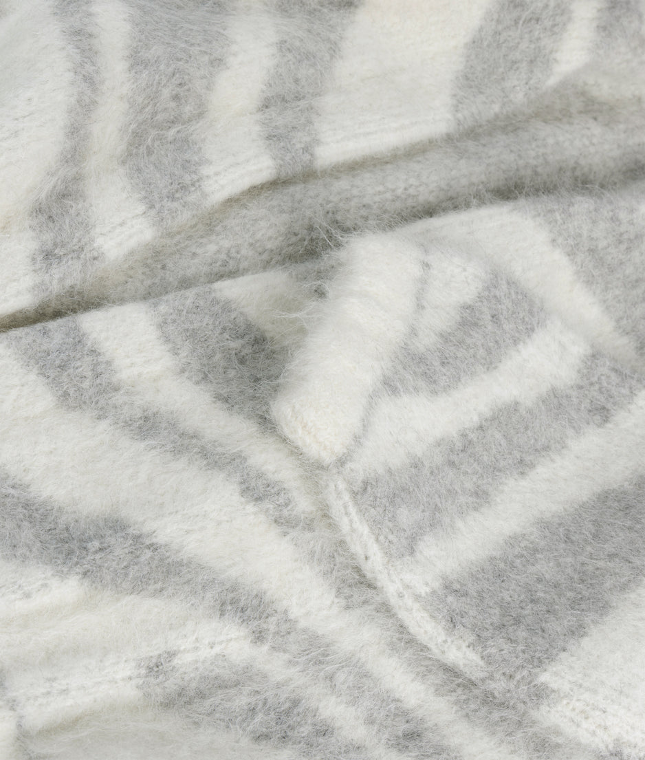 knit cardigan zebra | ecru