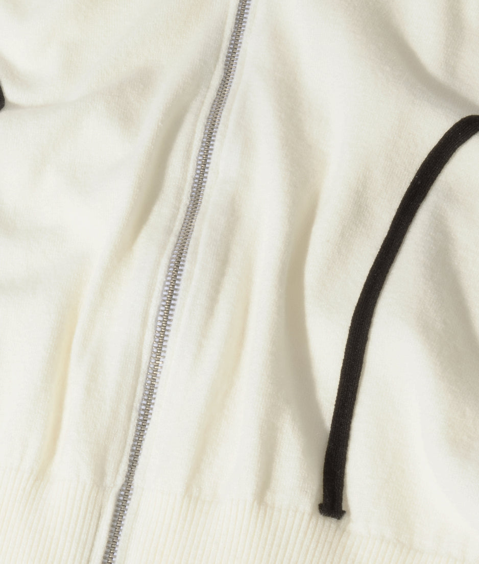 slim knit cardigan | ecru