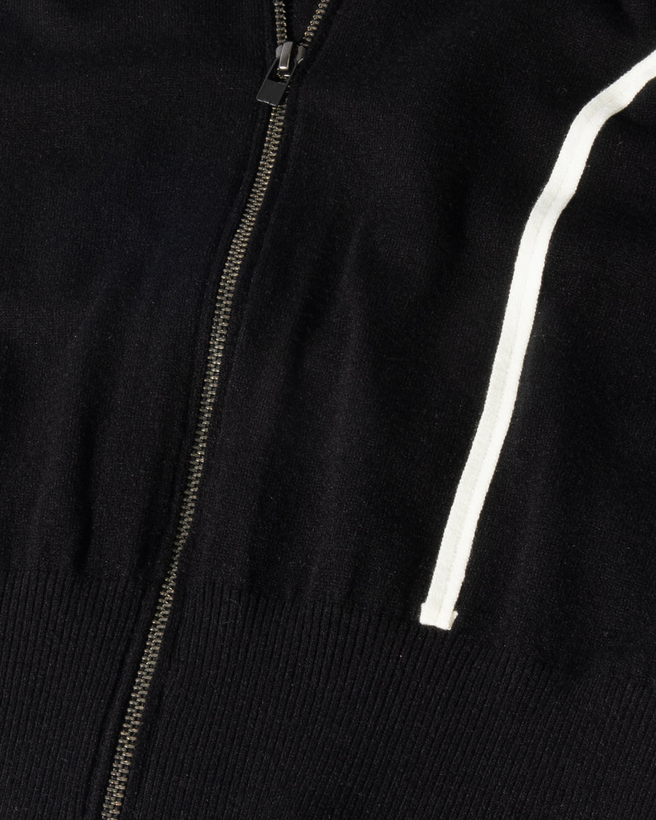 slim knit cardigan | black