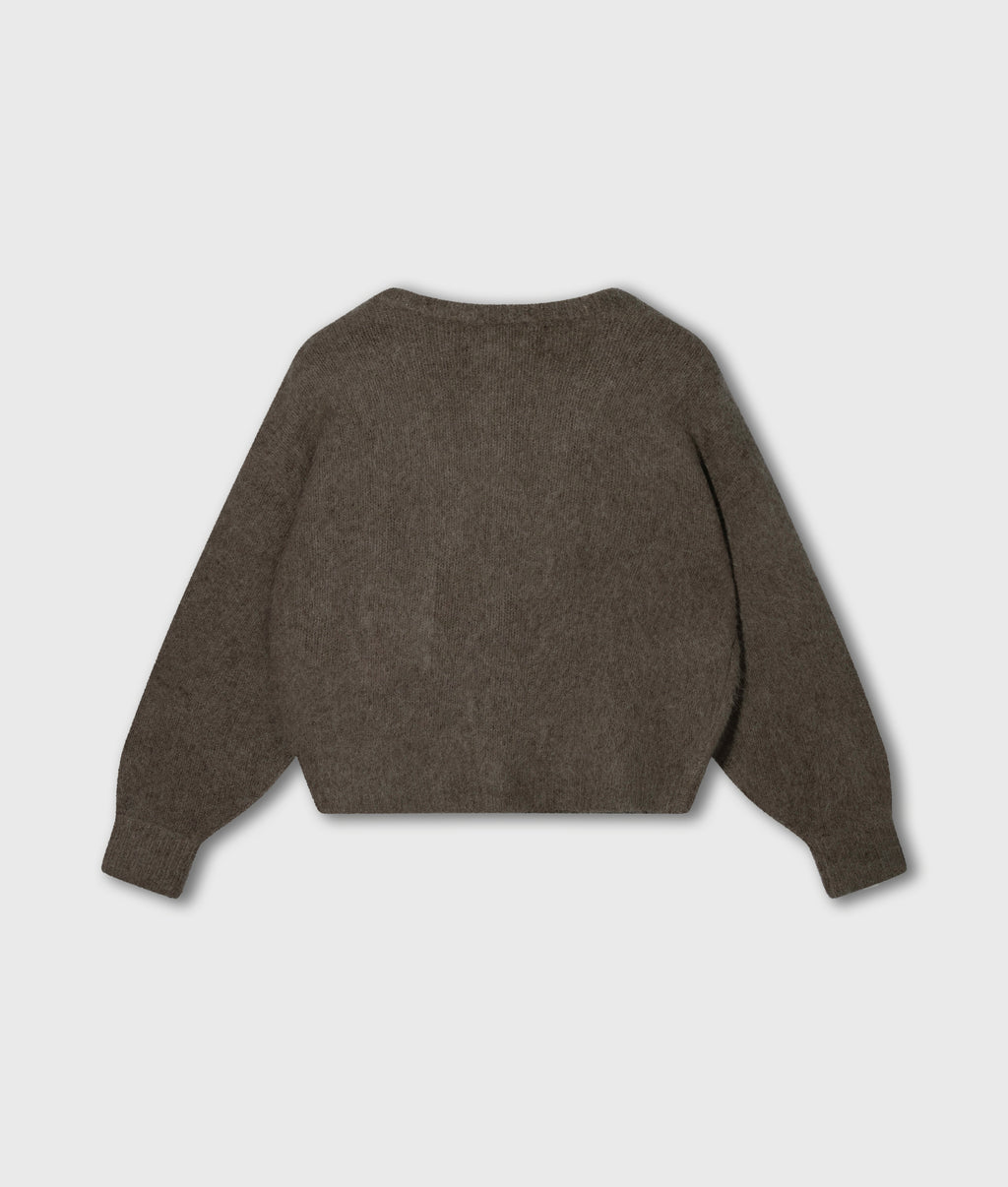hairy gebreid vest | portobello