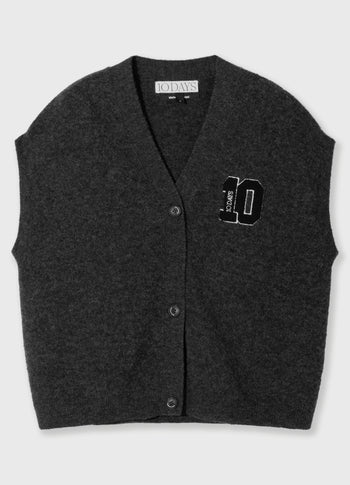 soft v-neck knit gilet | antra melee