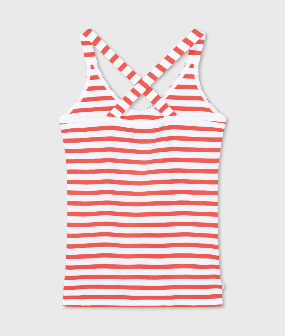 wrapper stripes | white/poppy red