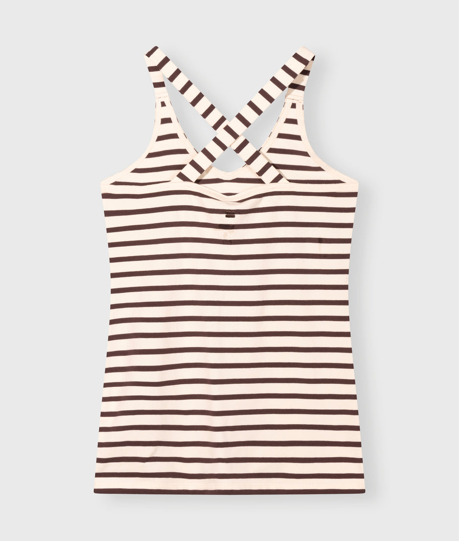 wrapper stripes | ecru/wine