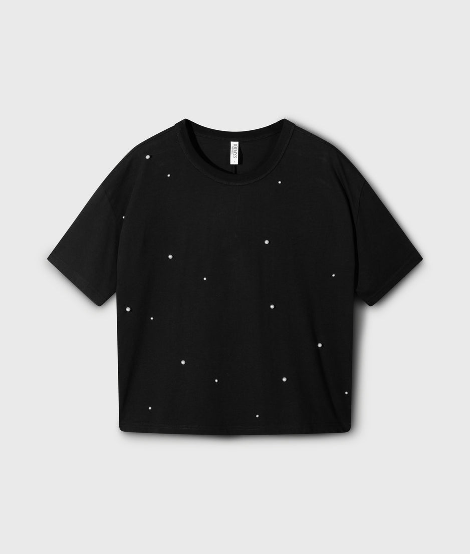 tee pearls | black