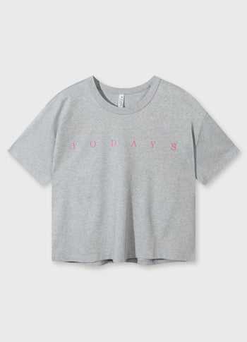 short sleeve tee logo | light grey melee