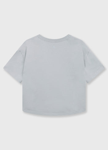 thick cotton v-neck tee | clean blue